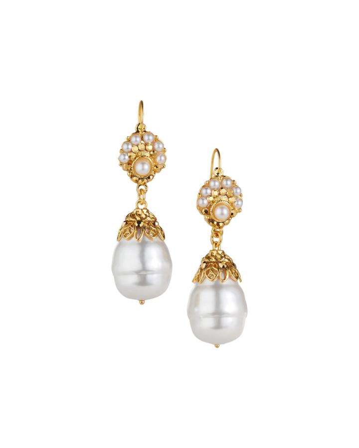 Baroque Pearly Drop Earrings