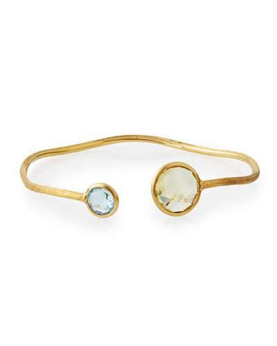 Jaipur 18k Blue Topaz & Citrine Bangle
