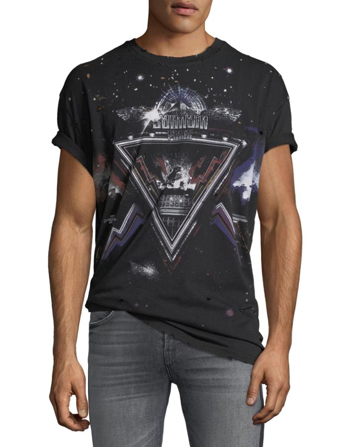 Men's Distressed Galaxy T-shirt