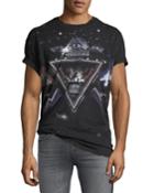 Men's Distressed Galaxy T-shirt