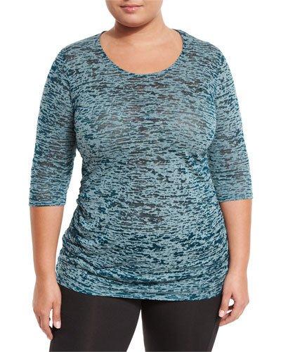 Kacie Half-sleeve Burnout Tunic,