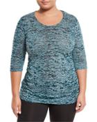 Kacie Half-sleeve Burnout Tunic,
