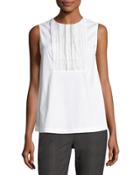 Monili-beaded Bib Blouse
