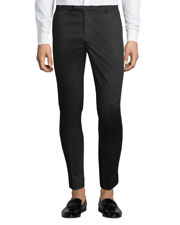 Cuffed Cotton Slim-straight Pants