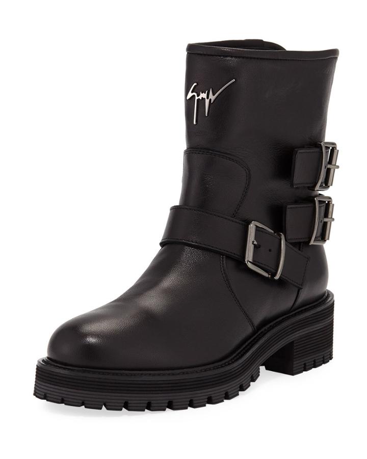 Leather Combat Booties