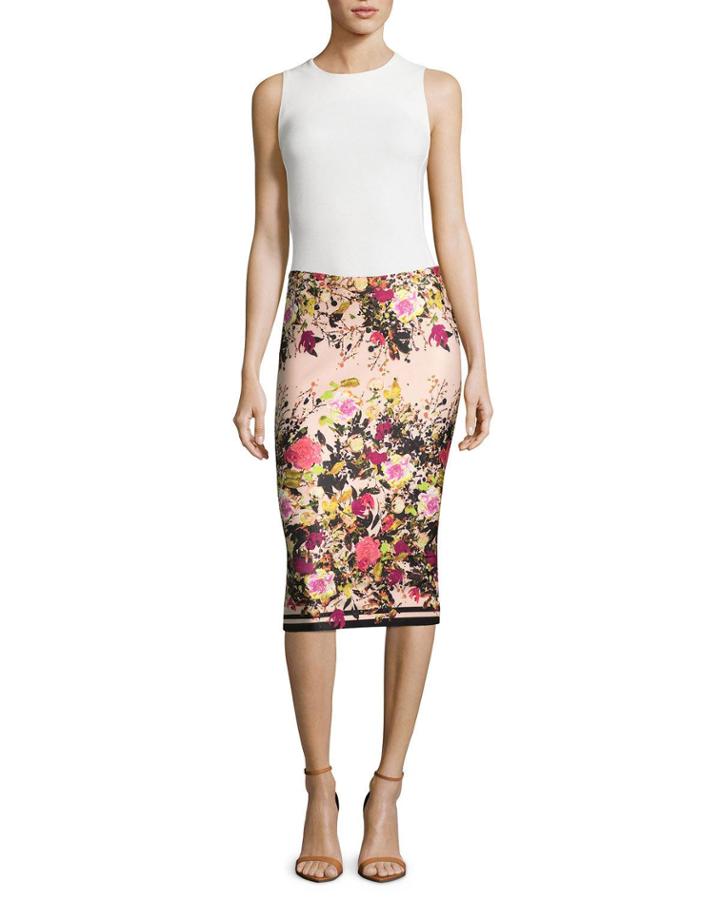 Floral-print Pencil