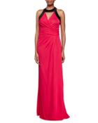 Two-tone Combo Gown, Ruby/black