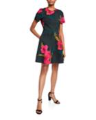 Kaitlyn Floral-print Short-sleeve Dress