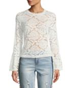 Vivian Lace Bell-sleeve Top