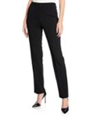 Straight-leg Full-length Ponte Pants