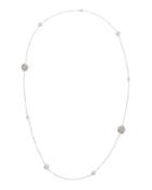 Long Mixed-pearl Station Necklace,