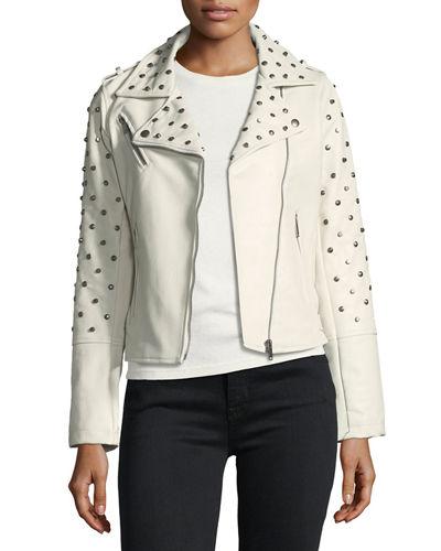 Studded Faux-leather Jacket