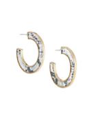 Python-print Hoop Earrings