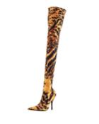 Stretch Leopard-print Over-the-knee Boot
