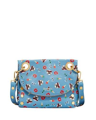 Corey Reversible Printed Crossbody Bag, Blue