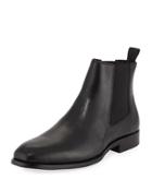 Gored Leather Chelsea Boot