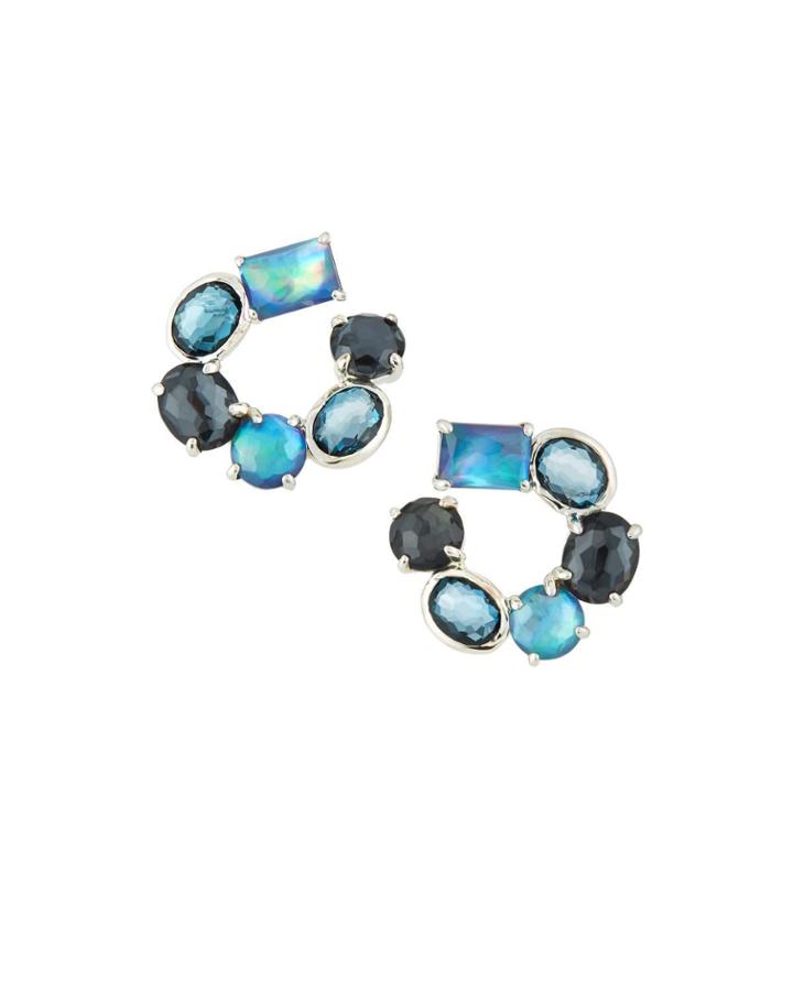 Rock Candy Front-facing Mixed-stone Earrings, Eclipse