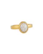 24k Vertical Amulet Pav&eacute; Ring,