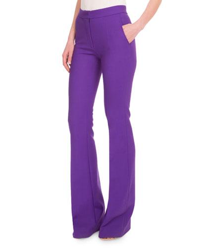 High-waist Flare-leg Pants, Iris