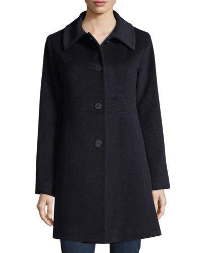 Empire-waist Wool-blend Coat