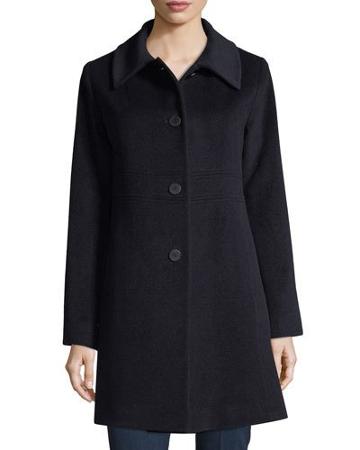 Empire-waist Wool-blend Coat