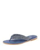 Flue Flat Chambray Thong