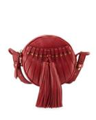 Billy Leather Tassel Canteen Bag, Red