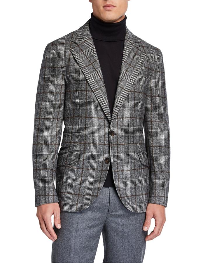 Men's Wool Windowpane