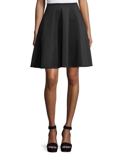 Zip-back Flared Midi