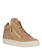 Coarse Glitter Platform High-top