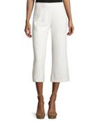 Classic High-waist Crop Pant, White