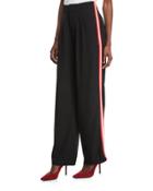 Athletic-stripe Wide-leg Pants