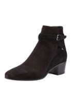 Rock Blake Suede Ankle-wrap Bootie