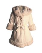 Girl's Nylon Reversible Faux Fur Coat,