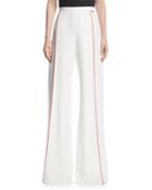Chan Chan Pompom-trim Wide-leg Pants