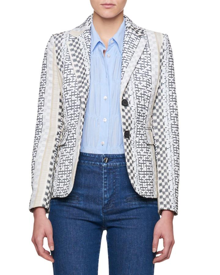 Fenice Striped Jacquard Blazer