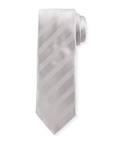 Striped Tie, Black/gray