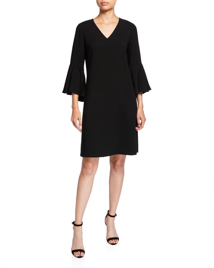 Holly Ruffle-cuff Crepe