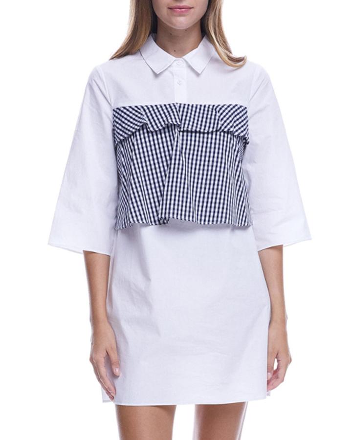 Ruffled Gingham-bodice