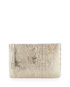 Ellie Snake-embossed Tassel Clutch Bag