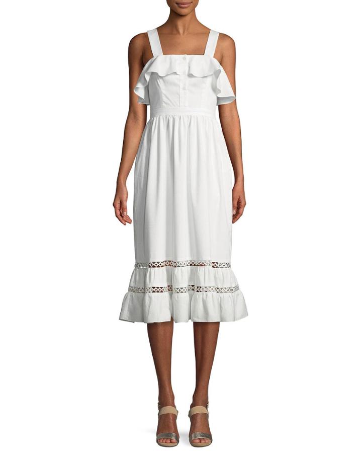 Valery Sleeveless Ruffle Cotton Dress
