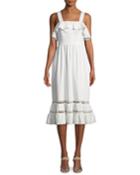 Valery Sleeveless Ruffle Cotton Dress