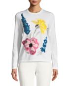 Embroidered-floral Virgin Wool Pullover