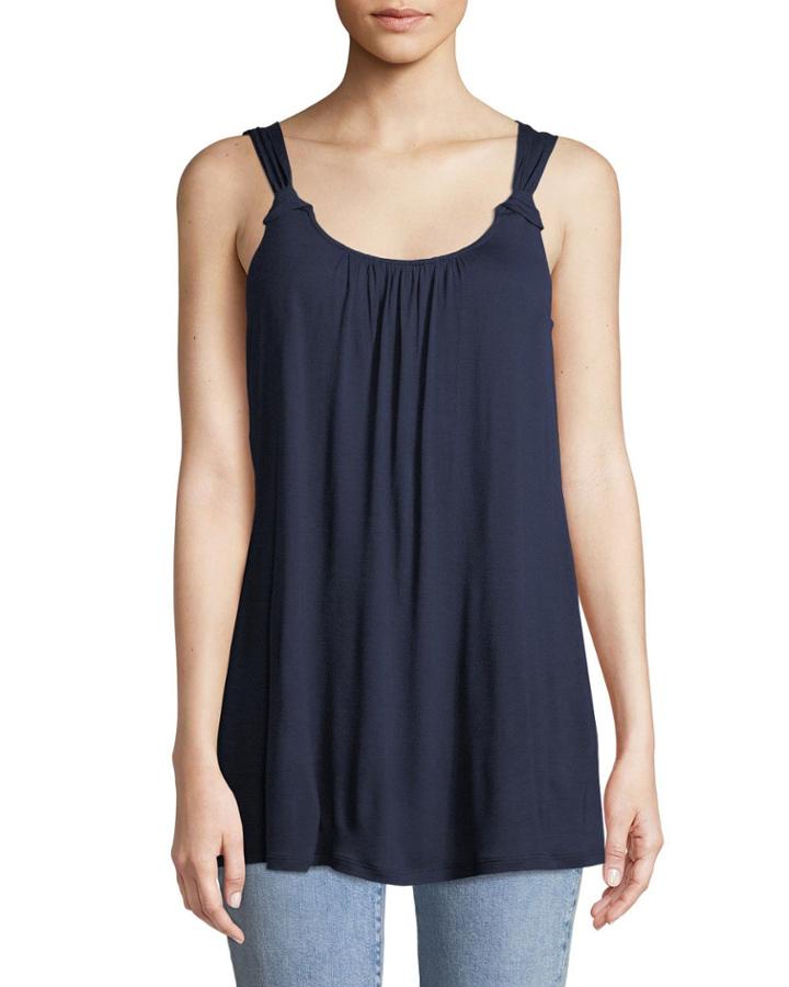 Knotted Drapey Jersey Tank
