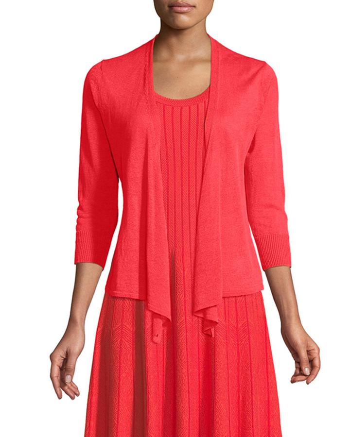4-way Linen-blend Knit Cardigan