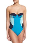Barbados Colorblock Bandeau One-piece