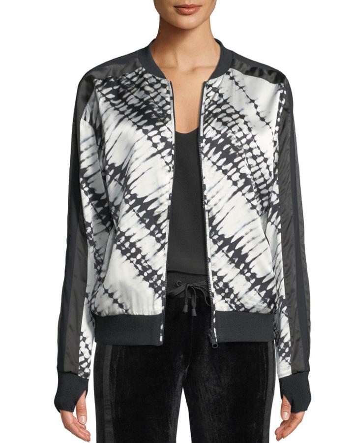 Reversible Printed Silk Bomber Jacket