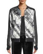 Reversible Printed Silk Bomber Jacket
