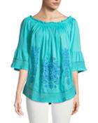 Riverview Embroidered Voile Blouse