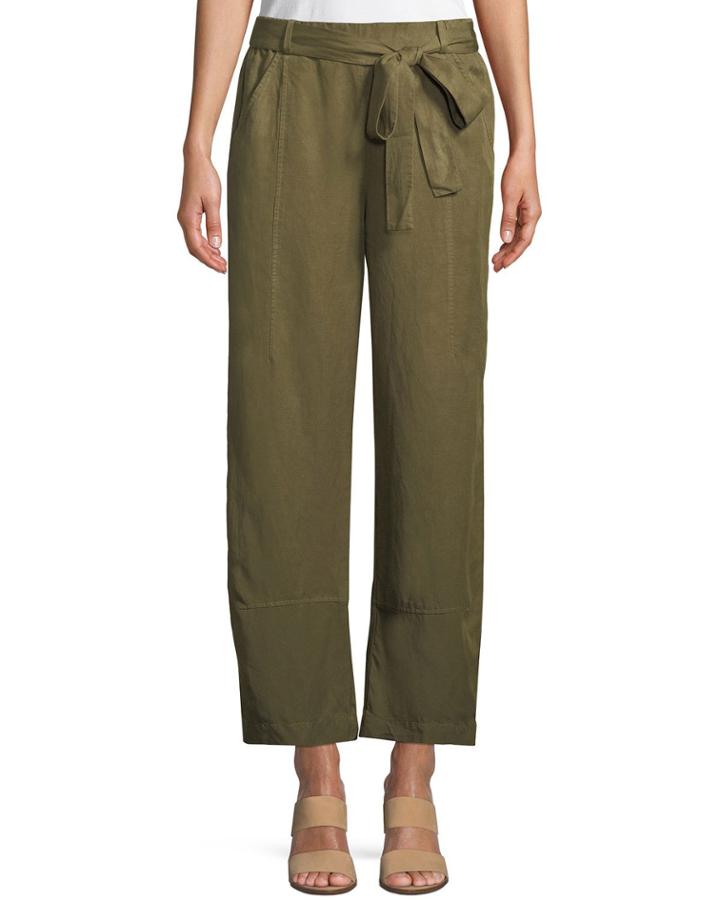 Petite Tencel&reg; Linen Tie-waist